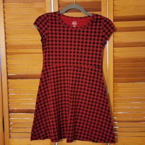 Girls Size Large Red And Black Checker Wonder Nation dress